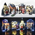 thumbnail image 1 of Conjunto De Pueblo Navideño Resina Iluminada Con Led Casas De Pueblo Navideño Con Figuritas Adornos Navideños Decoración Regalos 10 Uds. Guardurnaity HA038663-00, 1 of 6