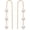 Multi Simulated Pearl - Gold Tone, variant on Threader Pearl Earrings for Women