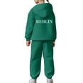 thumbnail image 5 of Boys Girls Sweatsuit Set,2PC Long Sleeve Letter Printed Basic Hoodie Sweatpants Set Warm Fall Winter Clothes Girls Matching Sets 10-11 Years, 5 of 7