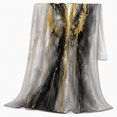 thumbnail image 2 of Modern Abstract Marble Art Gold Accents, Festive autumn celebration Scene, Warm Flannel Blanket for Living Room and Family Room, Art Lovers autumn celebration Gift, Festive Home Decor, 2 of 9