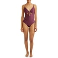 thumbnail image 2 of Time and Tru Women's Rib Cut Out One-piece Swimsuit, 2 of 4
