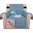 thumbnail image 1 of 100% Waterproof Sofa Furniture Cover Suede Couch Covers for Dogs Velvet Sofa Protector Leather Chair Cover Seat Width 23"Sofa Slipcovers with 2"Strap and Non-Slip Backing (Chair, Stone Blue), 1 of 7