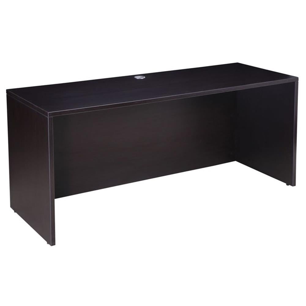 Boss Office Products Mocha 66 inch Executive U-Shape Desk with Lateral File Storage and Hutch