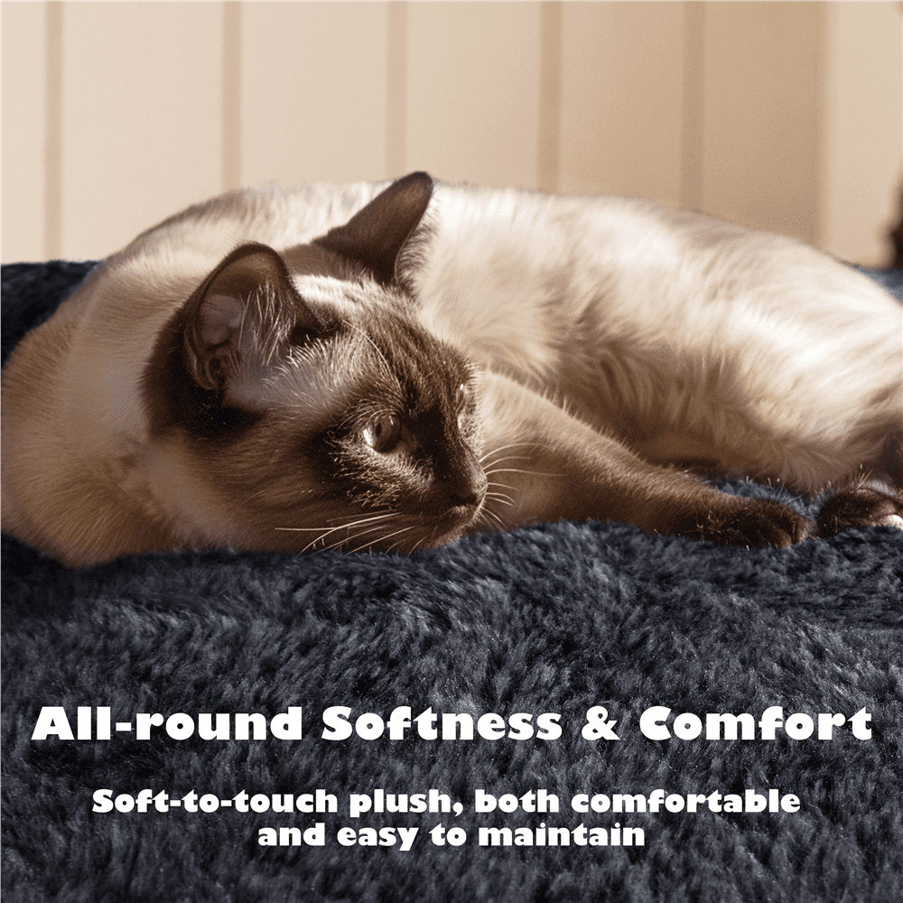 Yaheetech 53.9" H Cat Tree with Double Condos, Scratching Posts & Ramp, Black