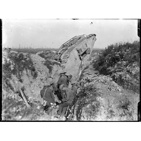 French Style Outdoor Furniture New Zealand LAMINATED POSTER New Zealand troops and the tank Jumping Jennie in a trench at Gommecourt Wood, France, during Worl Poster Print 24 x 36 ()