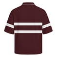 thumbnail image 6 of Dresfit Mens Polo Shirts Waffle Knit Short Sleeve Golf Shirts 2026 Summer Loose Striped T Shirts Collared Big and Tall Button Down Business Tops 2XL, 6 of 6