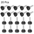 thumbnail image 4 of Uxcell 20 Packs M8 x 25mm Male Thread 25mm Head Knurled Knobs Thumb Screws Clamping Knobs, 4 of 5