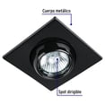 thumbnail image 2 of Luminario cuadrado negro spot esférico, lámpara no incluida Volteck EMP-117S, 2 of 5