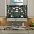 thumbnail image 2 of Yayeee Kitchen Curtains Tier Pair Light Filtering 27"x36" Rod Pocket Short Cafe Window Panel, Green Christmas Hats, 2 of 7
