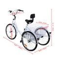 thumbnail image 4 of Spaco Stable & Comfortable Adult Tricycle, 24" Wheels, Hi-Ten Steel Frame, Ideal for Exercise, 4 of 7
