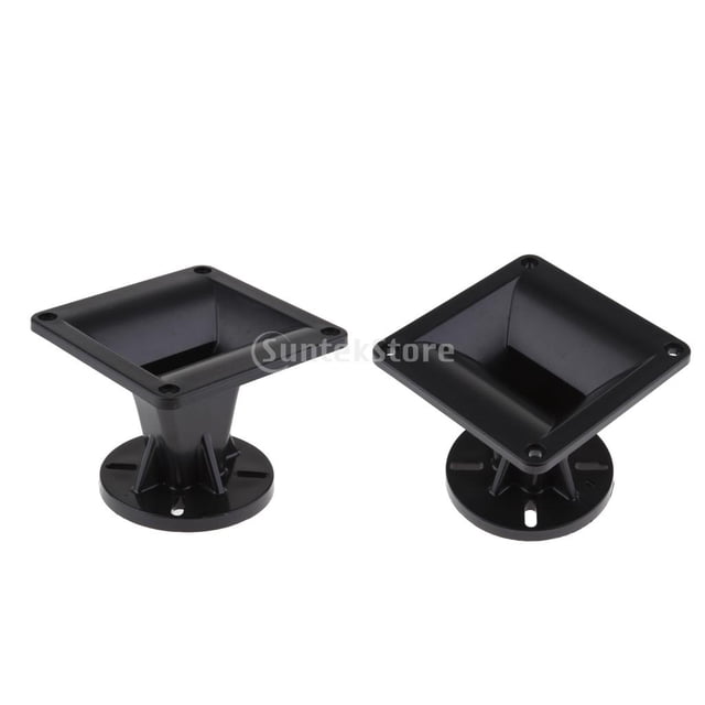 Paquete de 2 altavoces de agudos de bocina de bocina de bocina de 25 mm de boca plana de 120x120 mm para amplificador de audio doméstico, dist Sunnimix Horno de altavoz del coche Tweeter