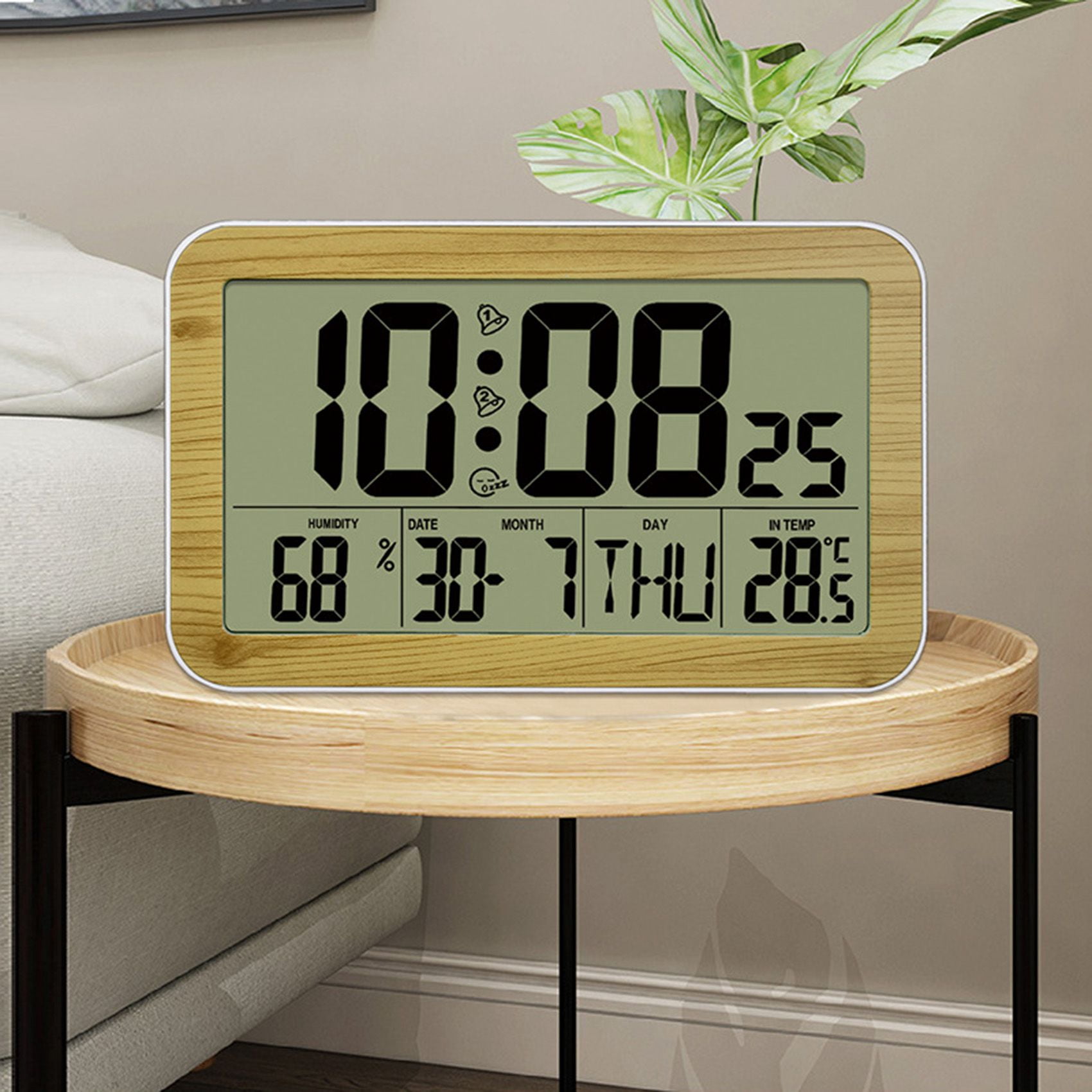 Large Screen Digital Wall Clock Home Electronic Student Alarm Display Desk B