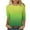 Green, variant on HongQid 3/4 Length Sleeve Womens Tops Round Neck Trendy Casual Blouses Loose Fit Colorful T-Shirt Shirts