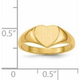 thumbnail image 6 of 14K Yellow Gold 7.5X8.5mm Open Back Heart Signet Ring (Size 6) Made In United States rs506, 6 of 6