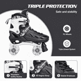 thumbnail image 6 of HENG Co. Roller Skates for Boys Girls Adults, 4 Sizes Adjustable Fun Kids Toddler Rollerskates with Light up Wheels for Teens Women Indoor Outdoor, Black, 6 of 8