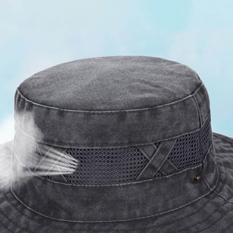 Bucket Hat for Travel Summer Fishing Breathable Cotton Sun Hat Adult Cotton Bucket Hat Packable Sun Hat – Unisex Summer Travel  main image 3