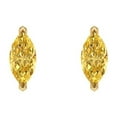 thumbnail image 3 of 1.0 Ct Marquise Cut Studs Yellow Natural Citrine 18K Yellow Solid Solid Gold Everyday Dainty Earrings Push Back, 3 of 7
