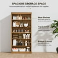 thumbnail image 3 of MAYEERTY 41"x31"x16" Doorless Storage Wood Cabinet for Living Room, Natural Wood, 3 of 7