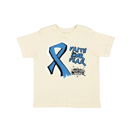 

Inktastic Ribbon Faith over Fear Prostate Cancer Awareness Gift Toddler Boy or Toddler Girl T-Shirt