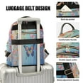 thumbnail image 4 of Quilted Backpack Fashion Backpack 11.41 * 6.1 * 14.17 Inch Women's Fashion Backpack Picnic Shopping Travel Out Sports backpack Pretty Light Blue Butterfly, 4 of 7