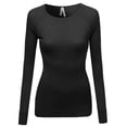 thumbnail image 1 of FashionOutfit Women's Basic Solid Round Neck Long Sleeves Sweatshirt, 1 of 3