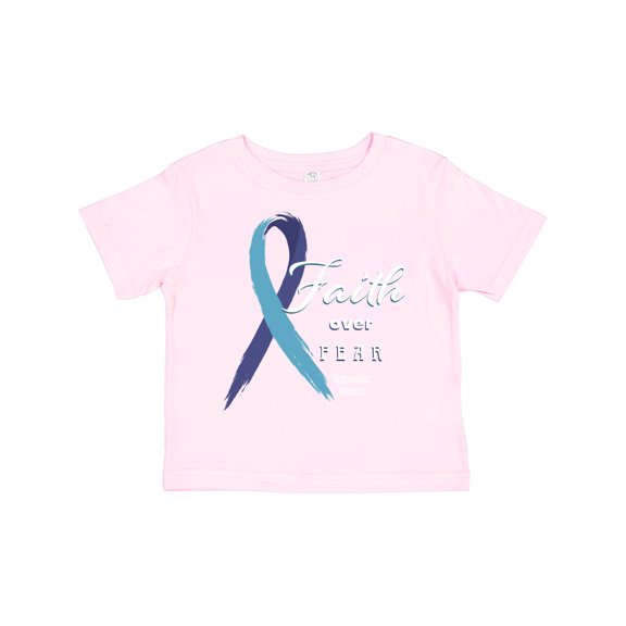 Inktastic Faith over Fear Hydrocephalus Awareness with Blue Ribbon Boys or Girls Toddler T-Shirt