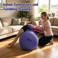 thumbnail image 3 of Air Roller Gymnastics Barrel For Tumbling, Inflatable Air Barrel For Back Handspring Training, Gymnastic Equipment With Pump For Yoga Training Cheerleading Home Use, 3 of 8