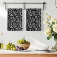 thumbnail image 3 of Dandelion Kitchen Towels Set of 1, Modern Minimalist Abstract Flowers Black Absorbent Dish Towels for Kitchen, Microfiber Hand Towel, Quick Drying Tea Towel for Cleaning Decorative Dishcloths, 3 of 7