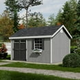 thumbnail image 2 of Little Cottage Co. 10x14 Colonial Pinehurst Shed with Operable Window, Outdoor Wood Storage Do-It-Yourself Precut Kit, 2 of 13