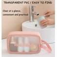 thumbnail image 4 of ABPETE Clear Travel Bags for Toiletries, 3Pcs Portable PVC Waterproof Cosmetic Bags, Transparent Travel Storage Carry Pouch, Toiletry Bags and Cosmetics Organizer for Women Men (Pink), 4 of 14
