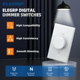 thumbnail image 6 of ELEGRP Digital Rotary Dimmer Switch, Single Pole and 3-Way, White/Ivory/light Almond Knobs Included (2 Pack), 6 of 9