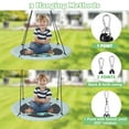thumbnail image 6 of Goplus 40'' Flying Saucer Tree Swing Indoor Outdoor Play Set Swing for Kids Light Green, 6 of 9