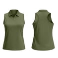 thumbnail image 4 of Dpjklzsn Women's Sleeveless Golf Polo Shirt, Half Zip Racerback Tennis Athletic Top, 4 of 8