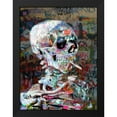 thumbnail image 2 of Stephen Chambers 25x32 Black Modern Wood Framed Wall Art Titled - Skull Heavygraffiti, 2 of 6