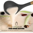 thumbnail image 4 of Juego de Utensilios de Cocina de Silicona Resistente al Calor con Núcleo de Acero Inoxidable para Sartenes Antiadherentes Uso Diario en Hogar, 4 of 5