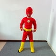 thumbnail image 5 of Disfraz de Flash de lujo para niño, disfraz de película para niños, fiesta de carnaval, Halloween, disfraz de Flash, máscara, cinturón con zapatos, 3 a 12 años, 5 of 5
