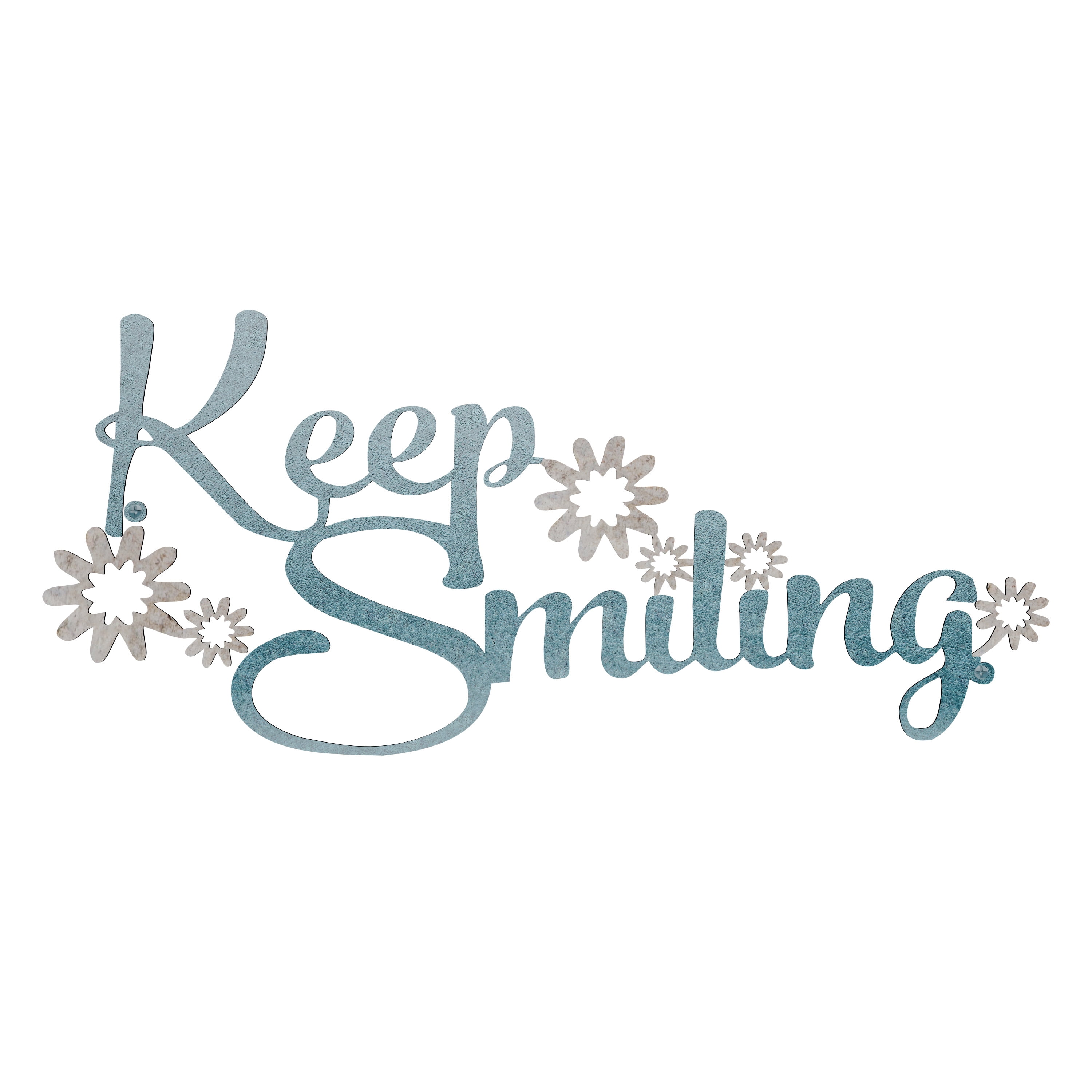 Metal Cutout- Keep Smiling Decorative Wall Sign-3D Word Art Home Accent Decor-Perfect for Modern Rustic or Vintage Farmhouse Style by Lavish Home