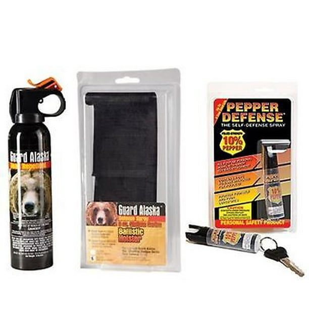 Guard Alaska Bear Repellent with Metal Belt Clip Holster and Bonus