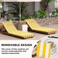 thumbnail image 5 of 72" ×21" Outdoor Chaise Lounge Cushion, 3" Thick High-Density Foam Fill, with Removable Headrest, Waterproof Fade Resistant, Replacement Cushion for Lawn Pool (Bright Yellow White Stripes 1PC), 5 of 8