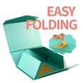 thumbnail image 6 of PACKHOME 3 Gift Boxes 9.5x7x4 inches, Bridesmaid Boxes, Rectangle Collapsible Boxes with Magnetic Lid for Gift Packaging (Glossy Metallic Blue), 6 of 7