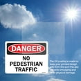 thumbnail image 6 of No Pedestrian Traffic OSHA Danger Rigid Plastic Sign 10 Inch x 7 Inch - 10 Pack, 6 of 8