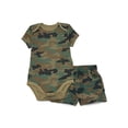 thumbnail image 4 of Wonder Nation Baby Boys Bodysuits, Shorts and Pants Outfit Set, 4-Piece, Sizes 0-24 Months, 4 of 5