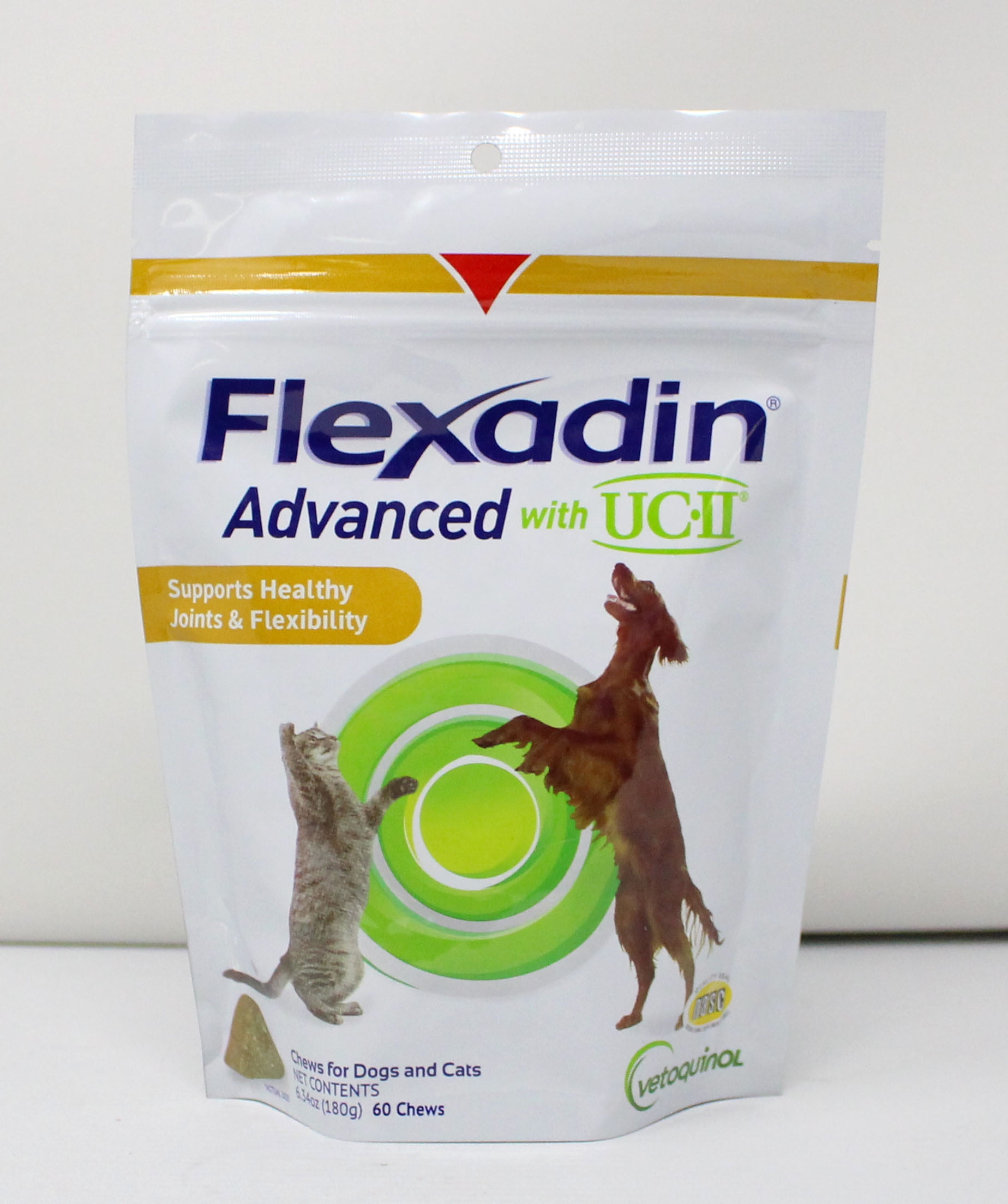 Sætte Indtægter geni Flexadin Advanced with UC-II Chews For Dogs and Cats 60 Count - Walmart.com