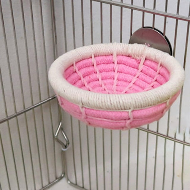 de pájaro hecho Colgando Cama Cueva Jaula Juguetes Casa de pájaros para mascotas Hamaca para canarios, agapornis, cacatúas, Rosa Yinane nido de Pájaro