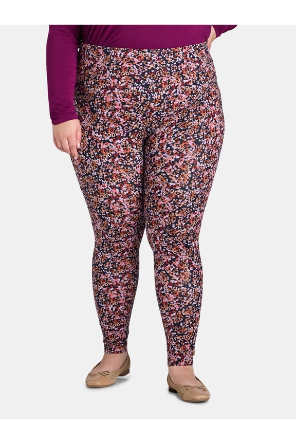 Women's Plus High Rise Leggings, 27 Inseam, Sizes 0X-4X