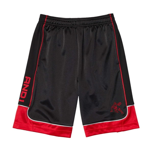 AND1 Polyester All Courts Color Block Basketball Gym & Workout Shorts