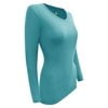 thumbnail image 2 of WOMENS LONG SLEEVE V-NECK T SHIRT WITH SUPER-SOFT STRETCH FABRIC, 2 of 4