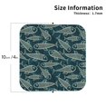 thumbnail image 2 of KLL Drink Coasters Set Square of 4,PU Leather Absorbent Coasters Set Decorative Coffee Cup Coasters Housewarming Gift for Home Decor-Fish Style, 2 of 5