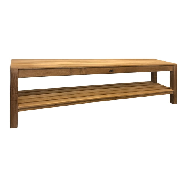 ARB Teak & Specialties Banc de Douche Coach de 150 cm (59 Po) avec Étagère