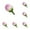 Pink*100, variant on 100-Pack Pink-Edge Artificial Flower Buds - 1.18in Craft Flower Heads for DIY Weddings/Party Decor, Small Simulation Flower Accessories